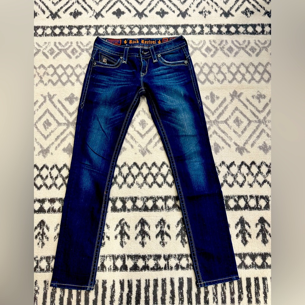 Rock Revival skinny jeans. Size 29. Adele style. Inseam is 32.